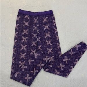 Kenzo Kids Purple and Pink Logo-Print Leggings 10-12